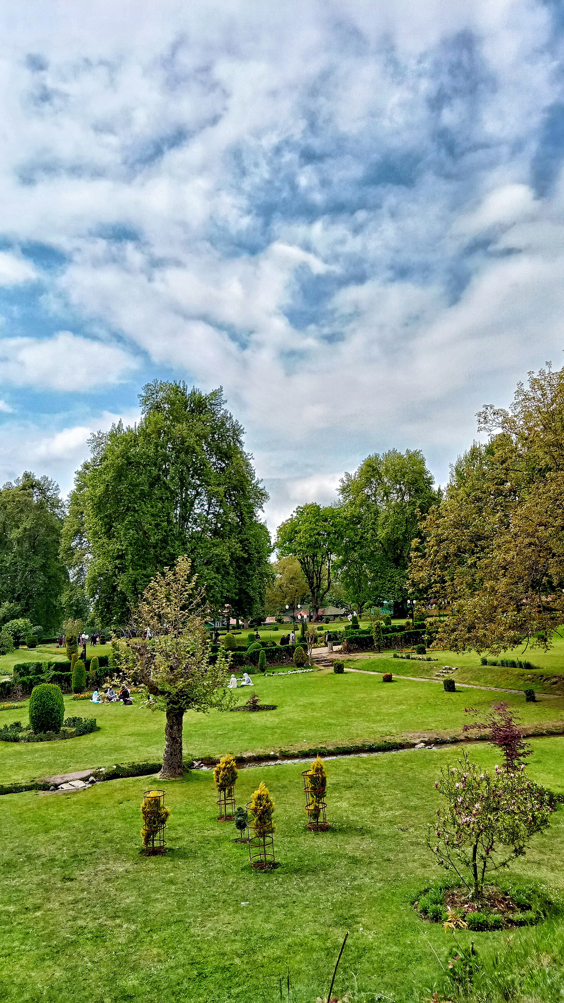 The seven springs of Kokernag in a garden setting