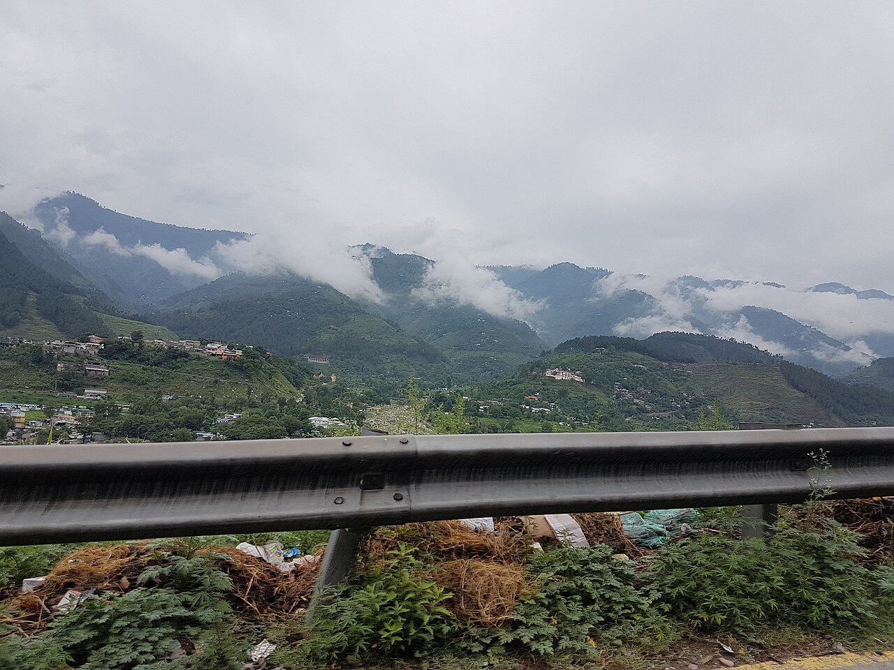 Clouds rolling over mountain ridges in Kashmir