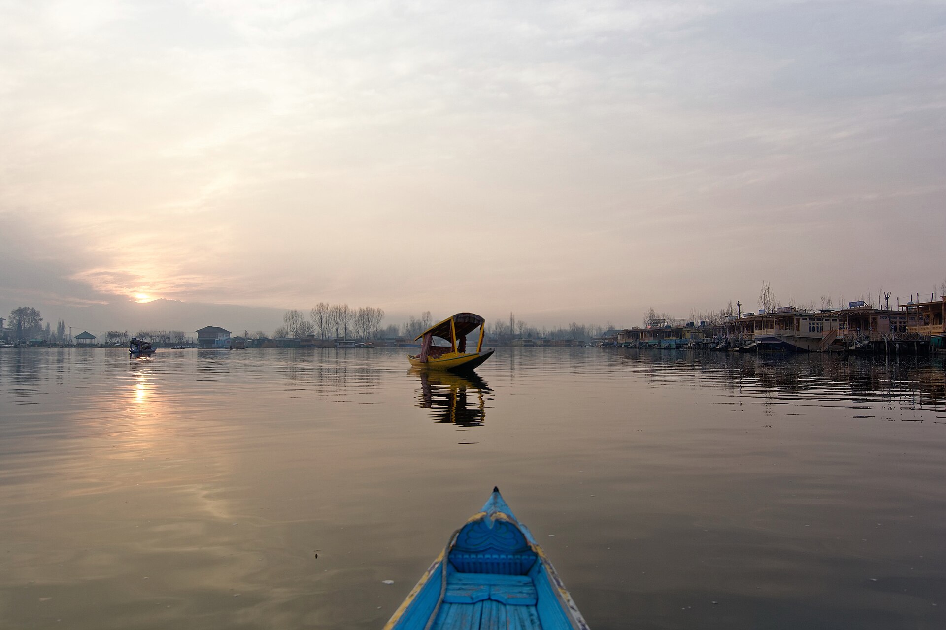 A detailed map highlighting the location of Srinagar and Dal Lake in the region.