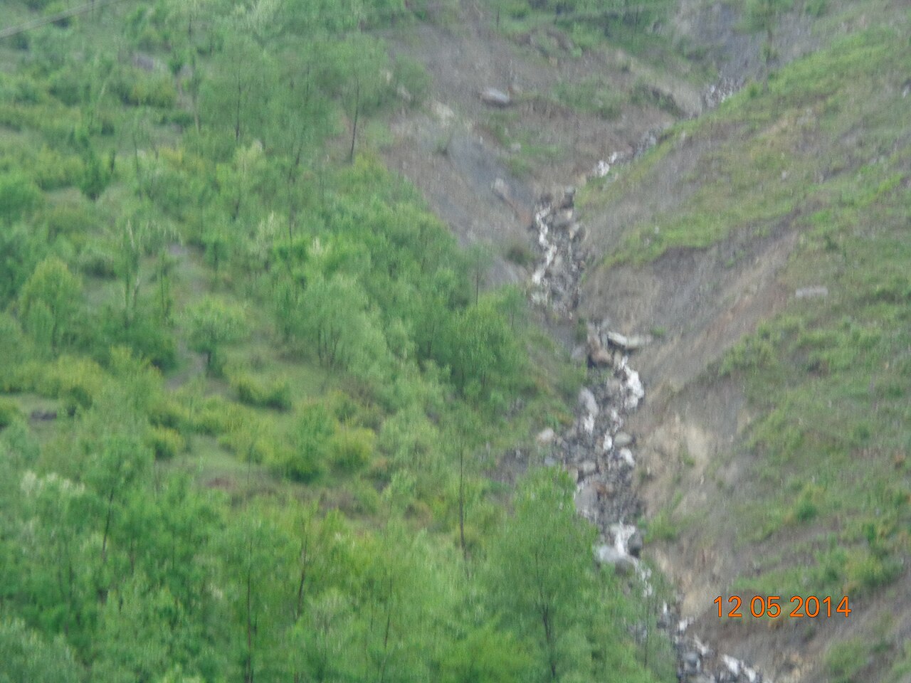 The flow of the Jhelum river in Kashmir