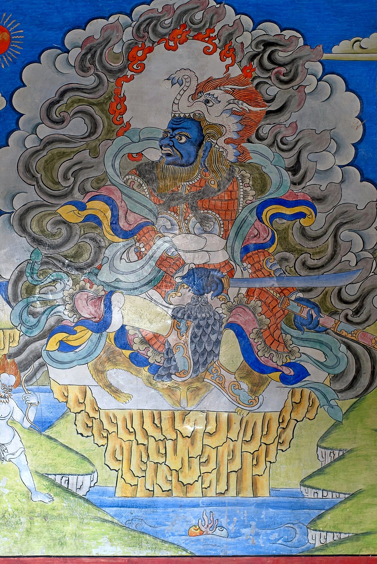 Thiksey monastery hillside view
