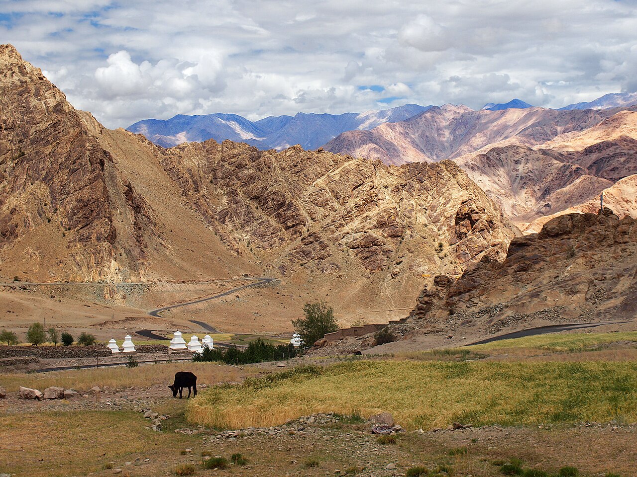 The vast blue waters of Pangong Lake