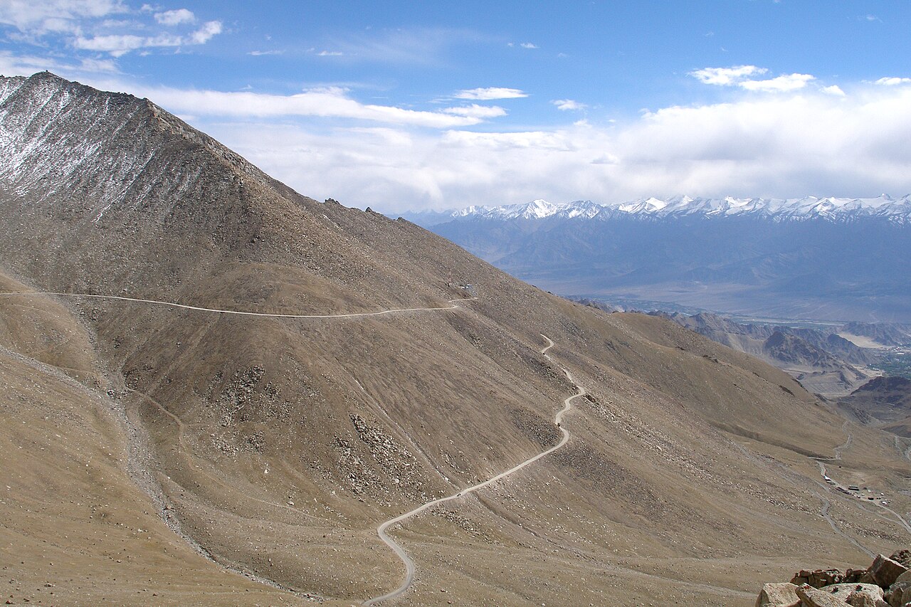High-altitude alpine lake reflecting mountains in Ladakh