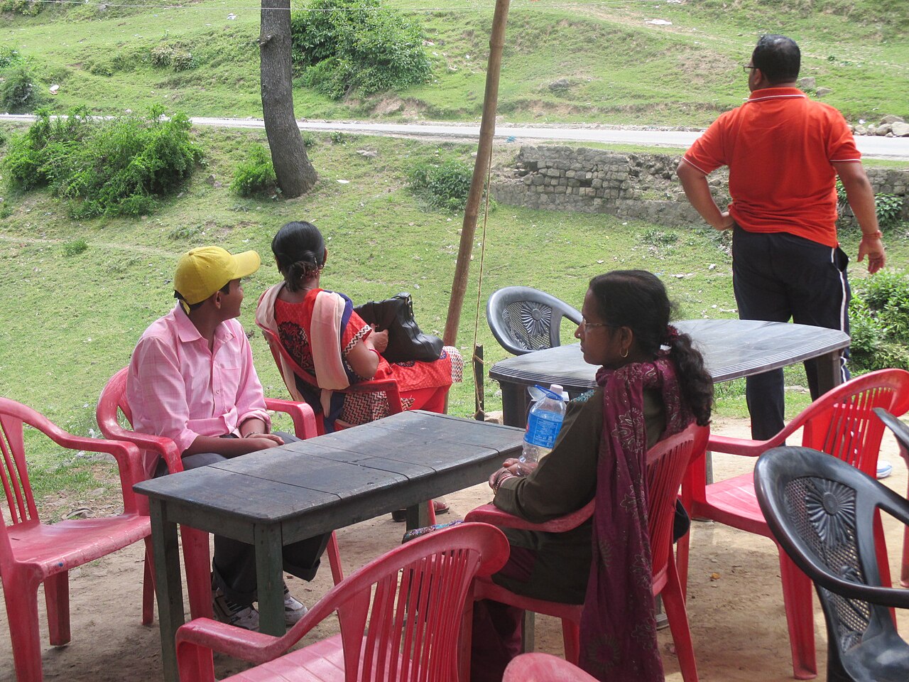 Local food being served on a table.