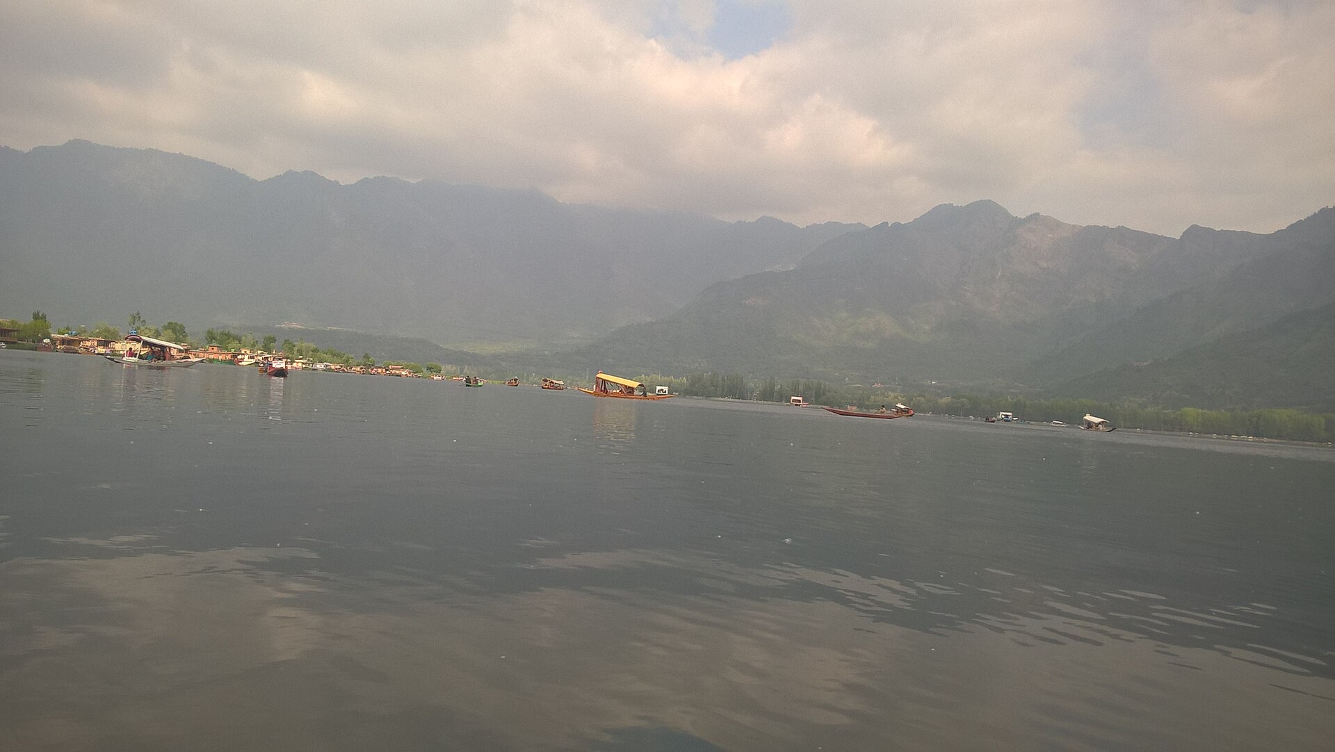Busy street view of Dal Lake boulevard during the day