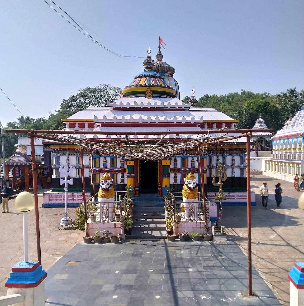 Interior view of one of the seven main shrines in the temple complex.