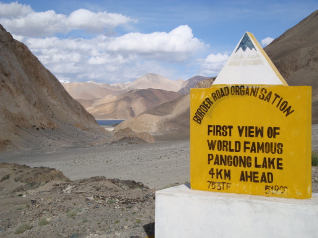 A winding road through the Ladakh mountains