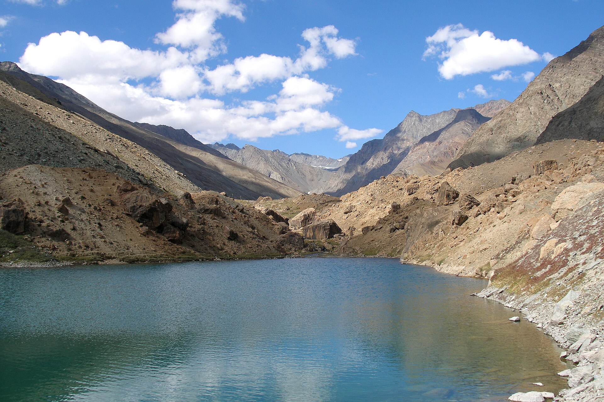 The rugged mountains surrounding Leh town