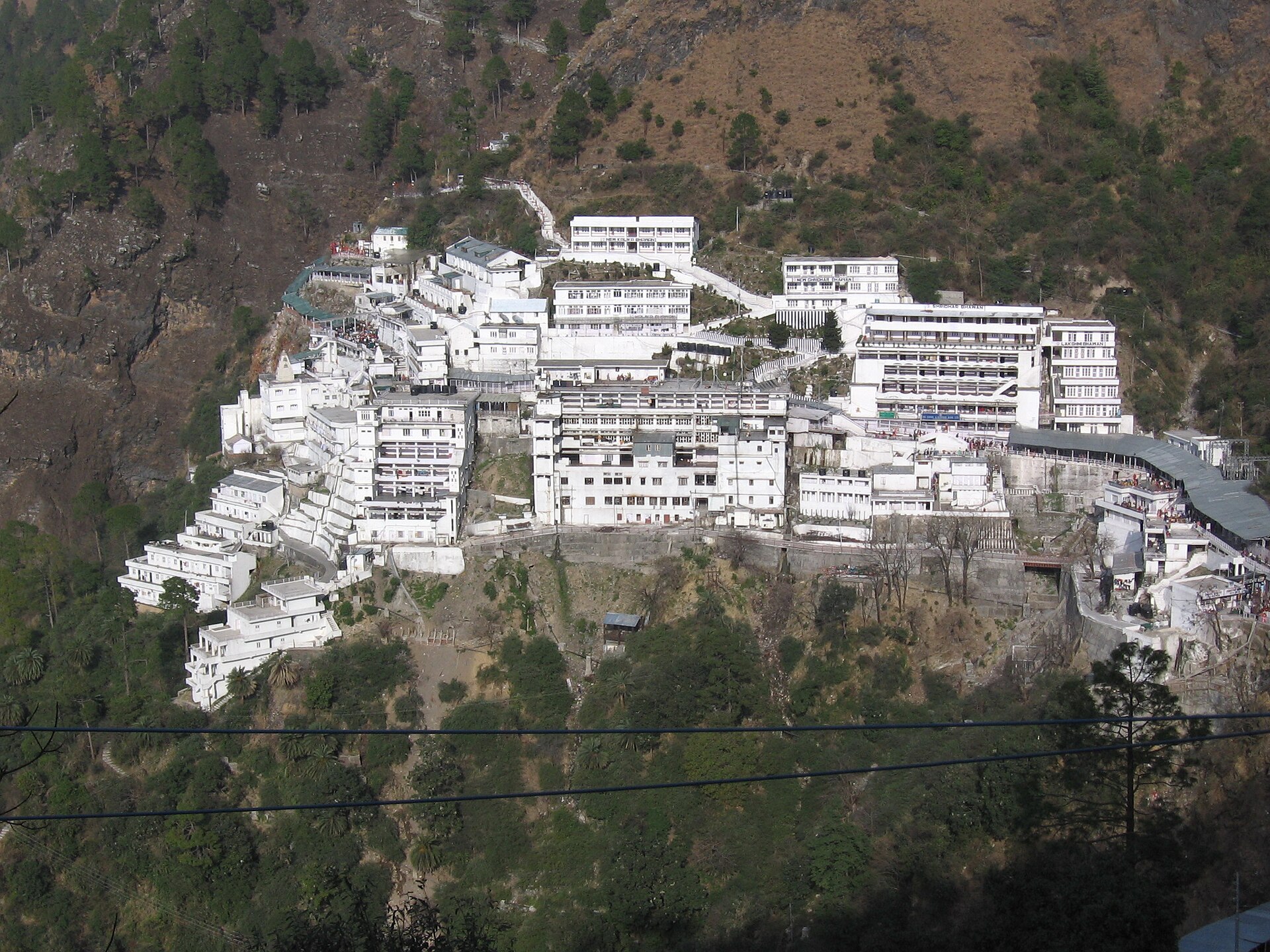 An orderly security checkpoint at the start of the yatra