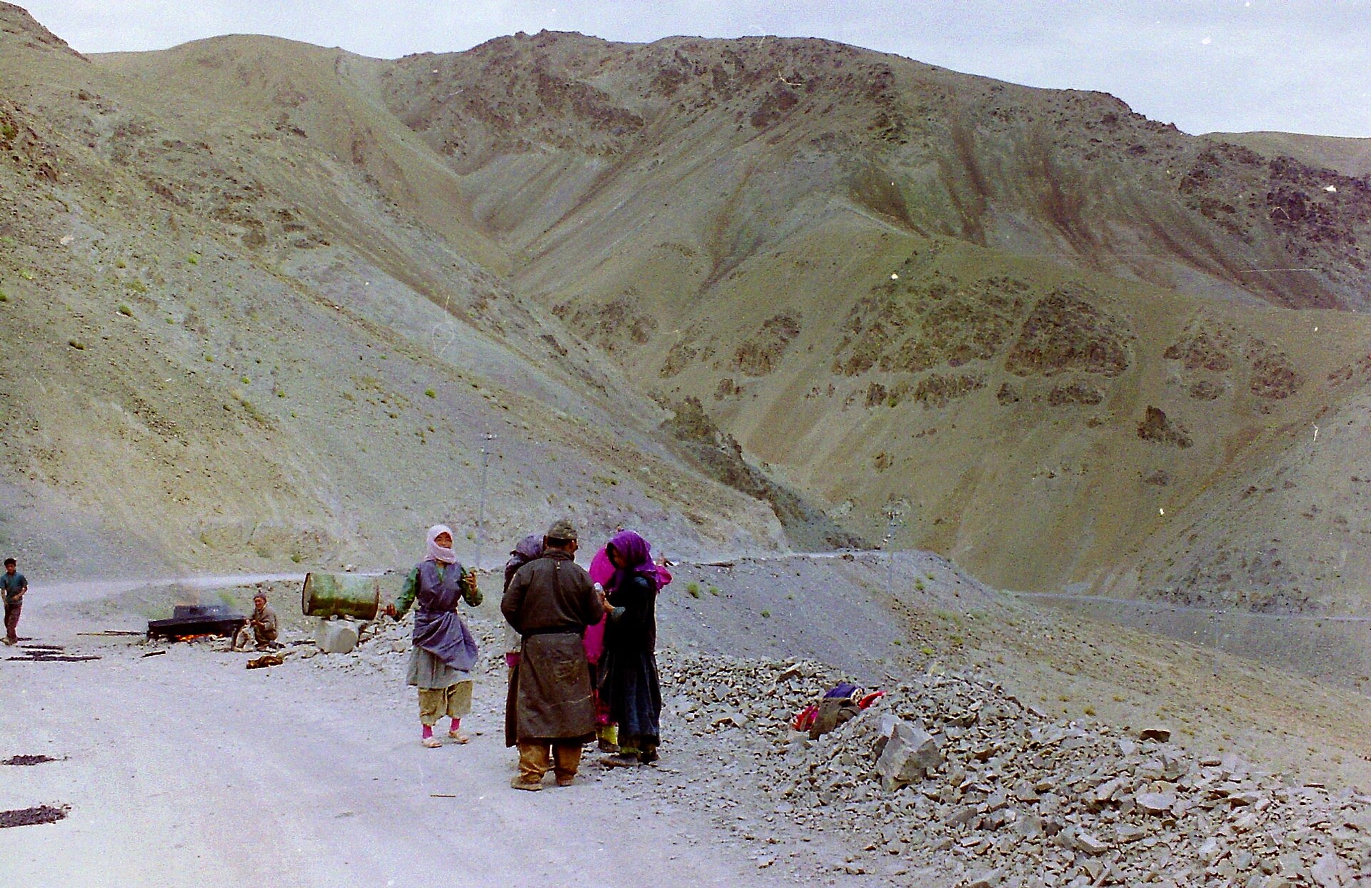 Road winding through barren mountains near Kargil