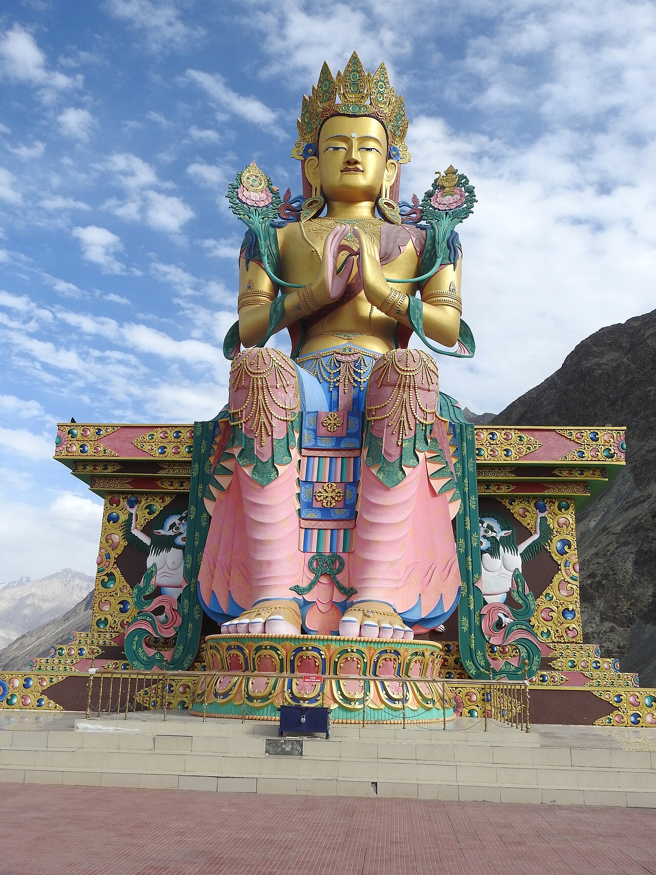Diskit monastery on the hillside