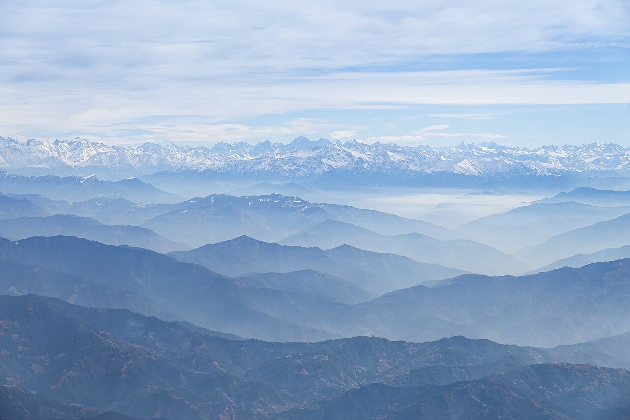 Rolling hills of the Shivalik range near the lake