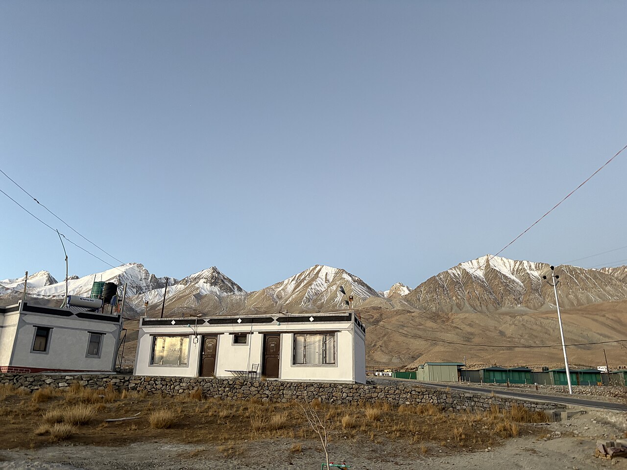 Hanle monastery perched on a rocky hill under blue sky