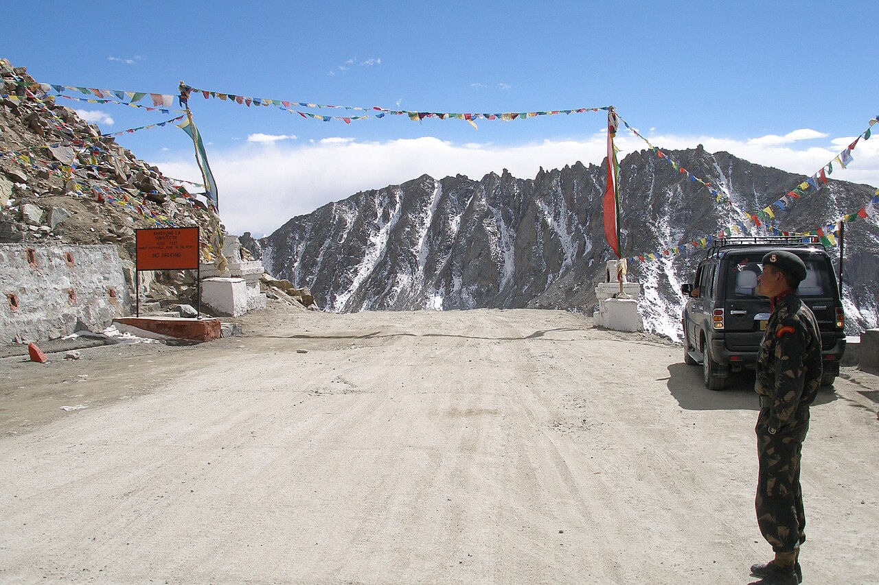 Army checkpoint sign in remote Ladakh region