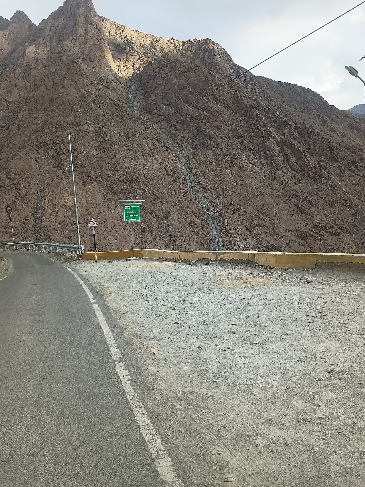 Traffic on a mountain road.