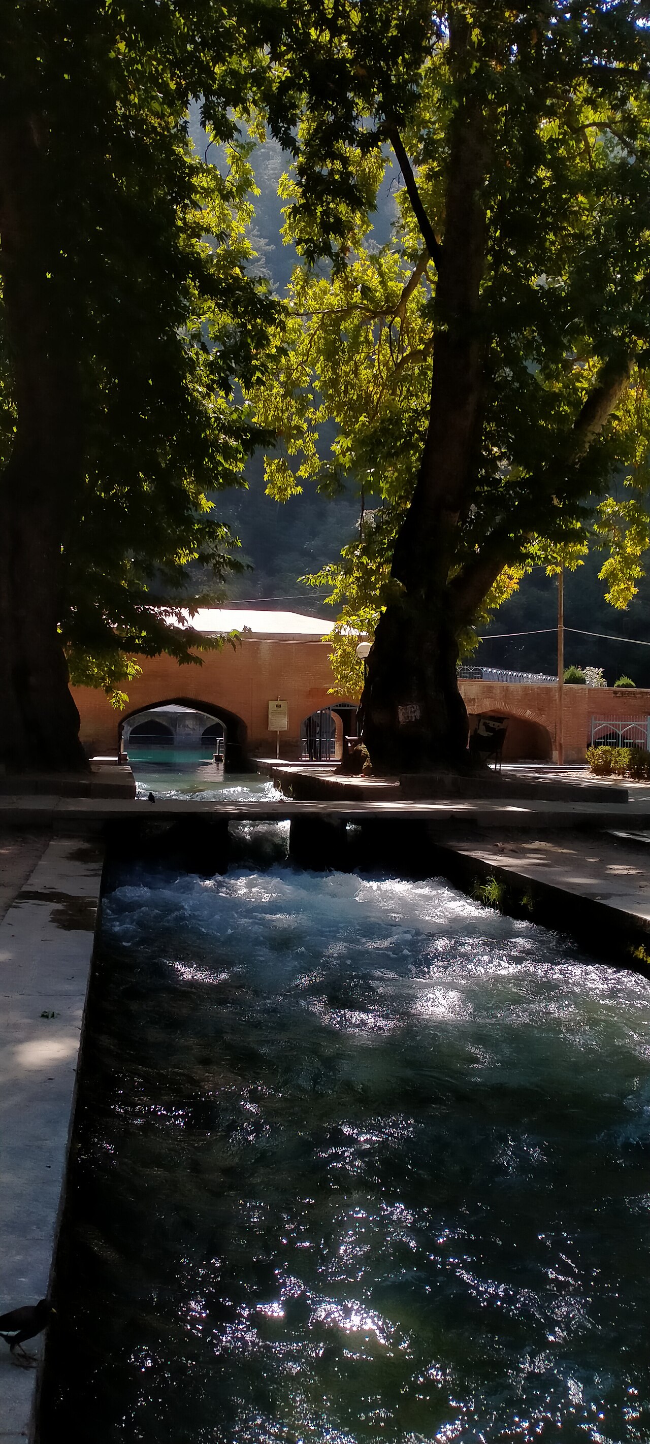 Octagonal stone spring at Verinag