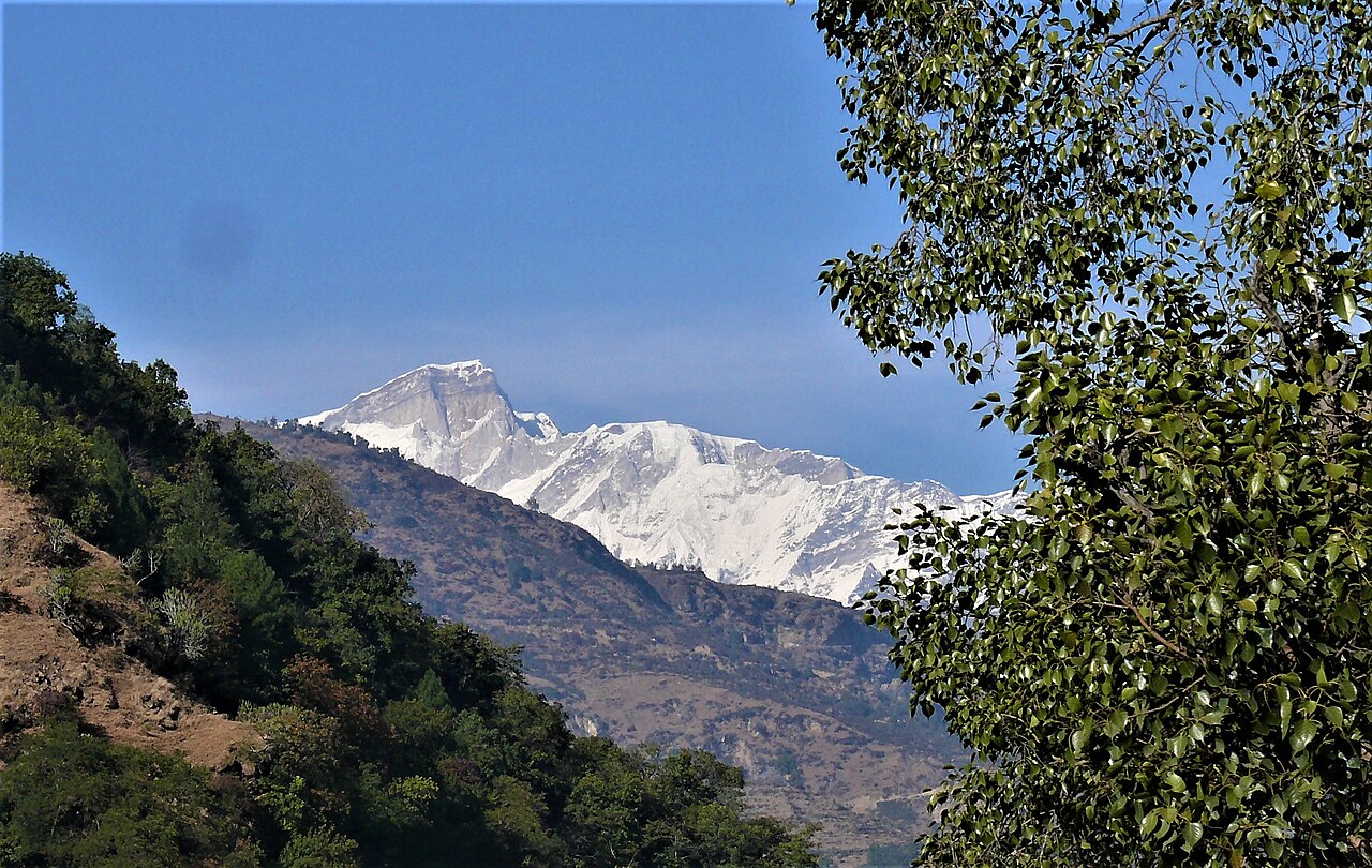 Snow covering a mountain path
