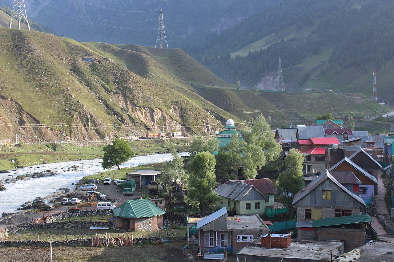 Entrance of mountain tunnel on the road to Sonmarg