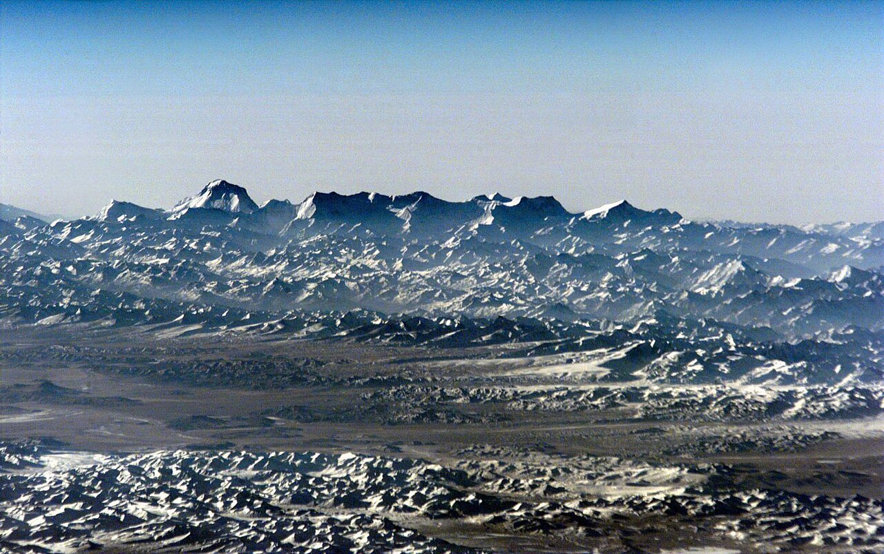 The rugged mountains surrounding the Kashmir valley