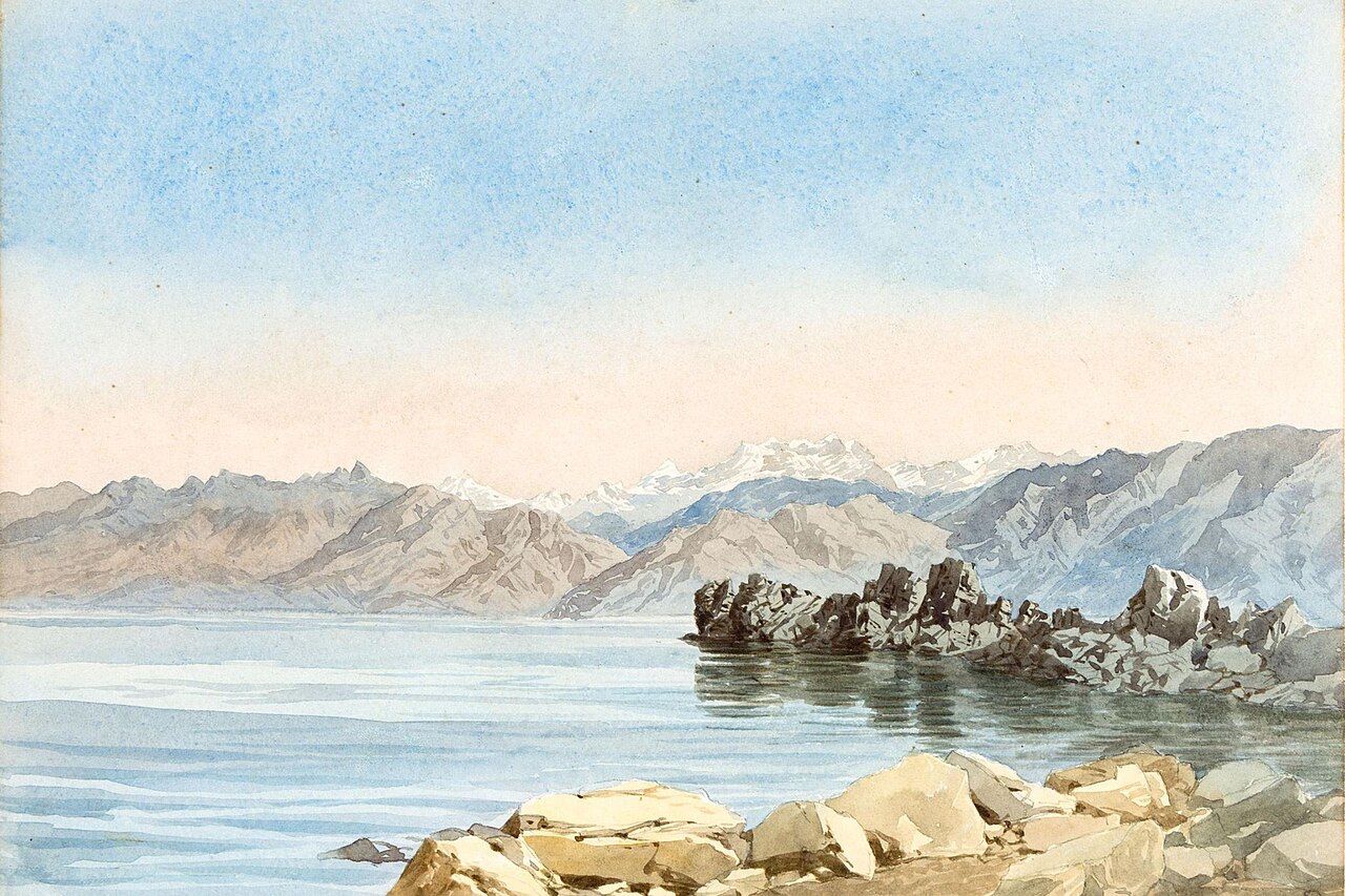 View of the lake from the Watlab hill shrine