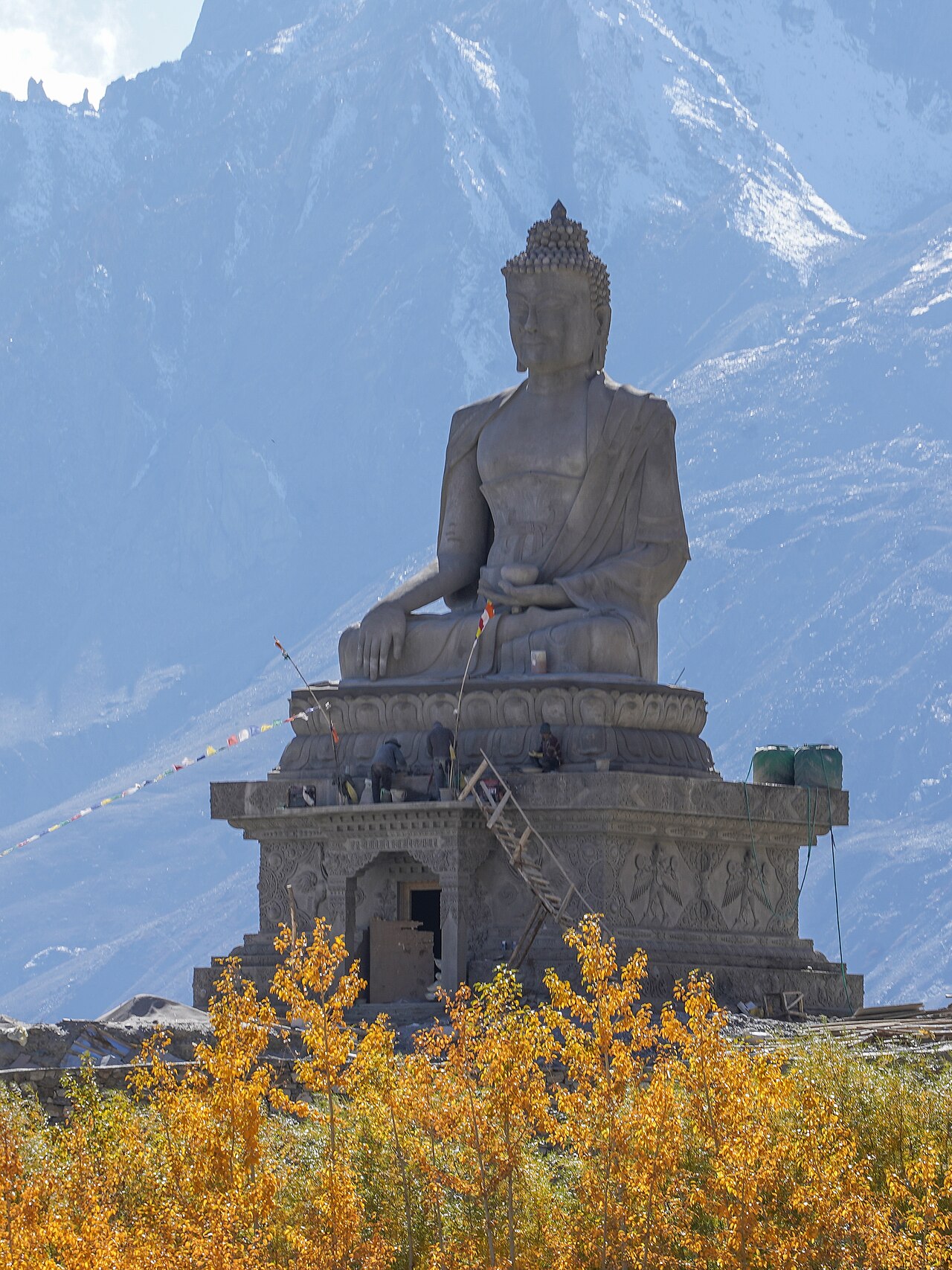Karsha monastery cascading down a mountain slope