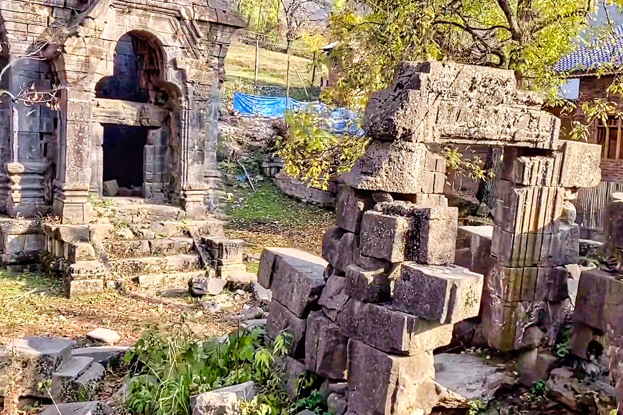 Ancient stone ruins of Avantipora temple