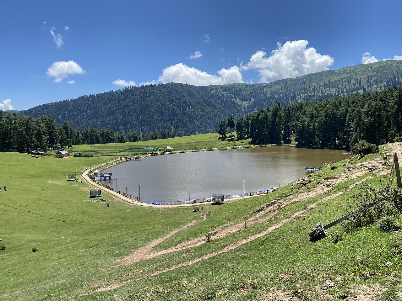 Sanasar lake surrounded by pine trees