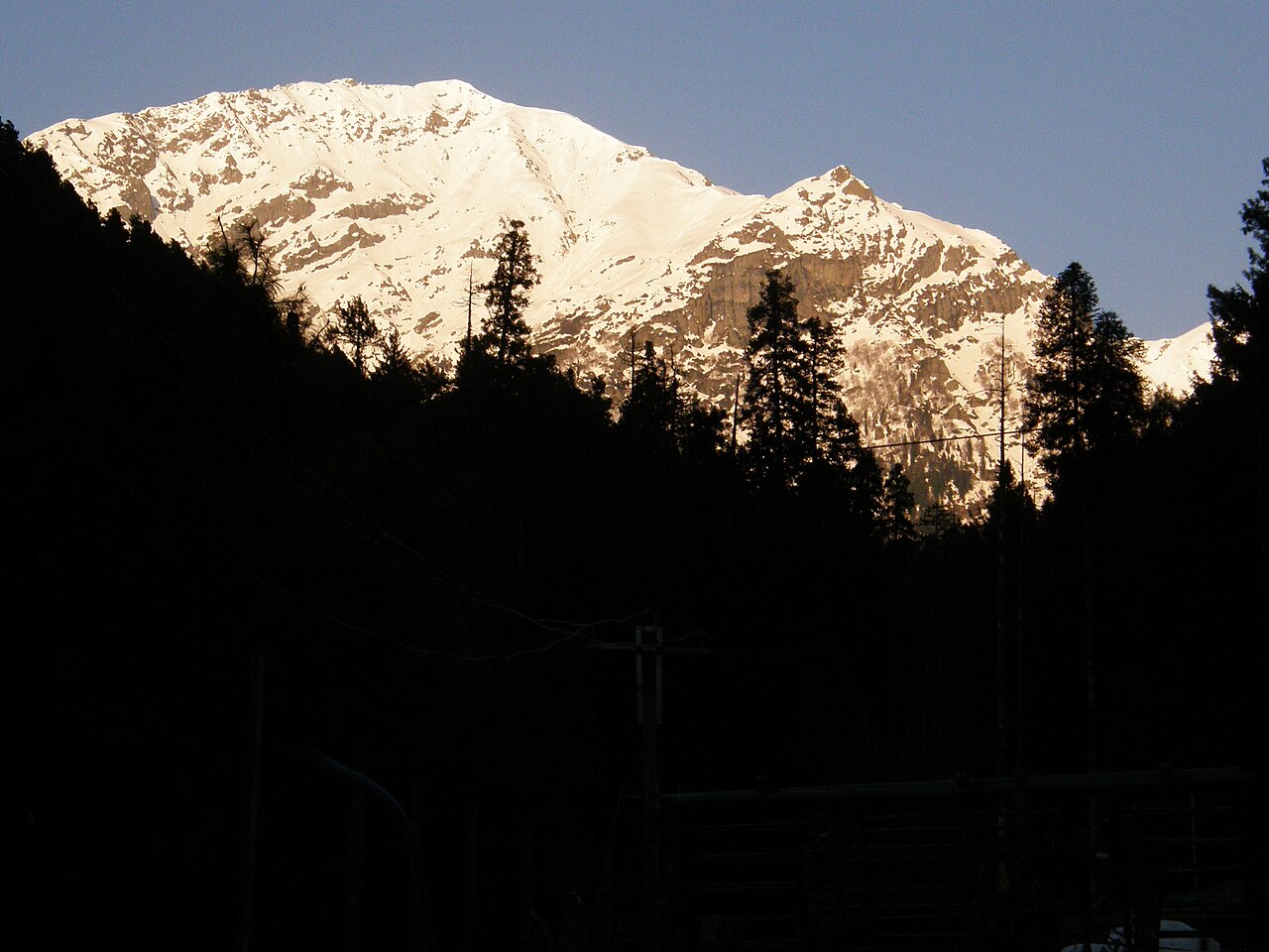 Cloudy sky over the valley in Pahalgam.