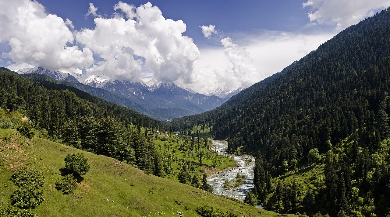 The bank of the Lidder river.