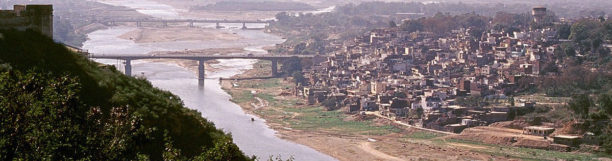 View of the Tawi River from the fort walls