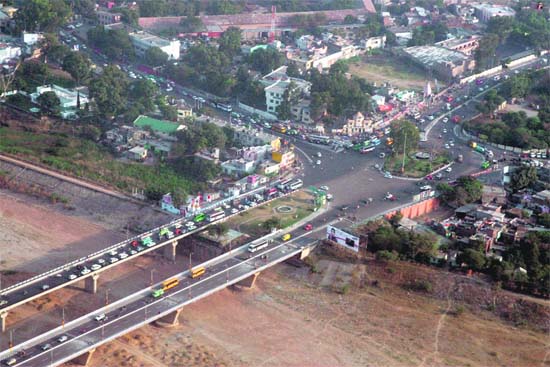 Jammu city view with the fort in the background