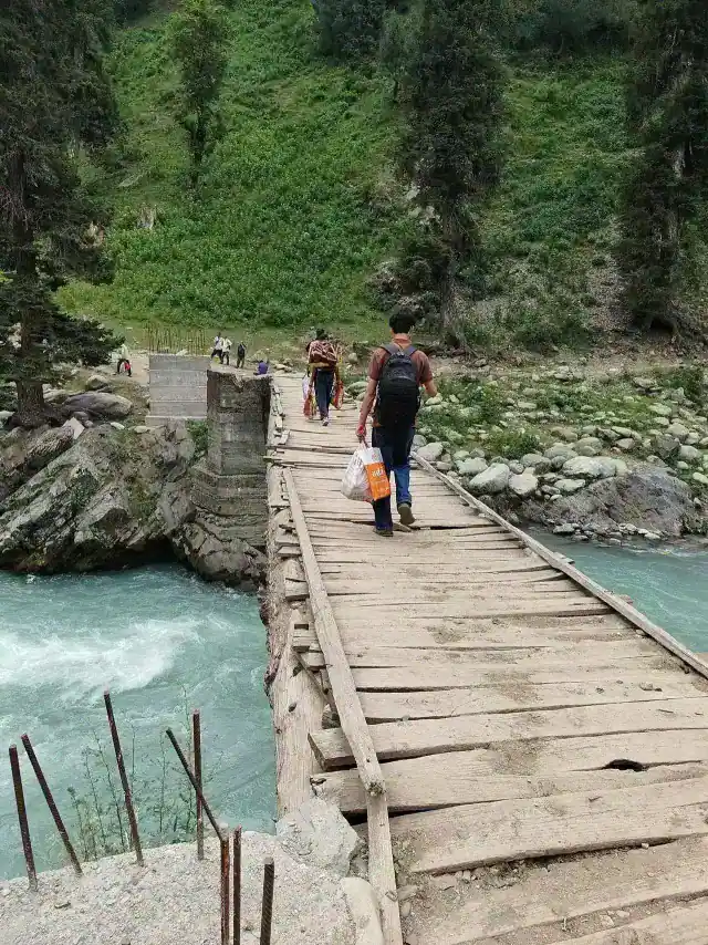 Aharbal Waterfall in summer — view 2, Kulgam district, Kashmir