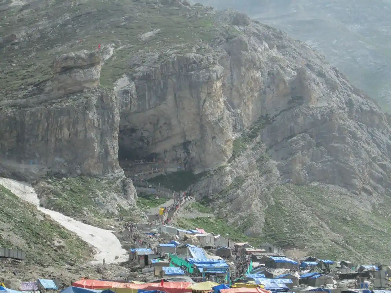 Amarnath Cave — an ice lingam at 3,888 metres, Anantnag district, Kashmir