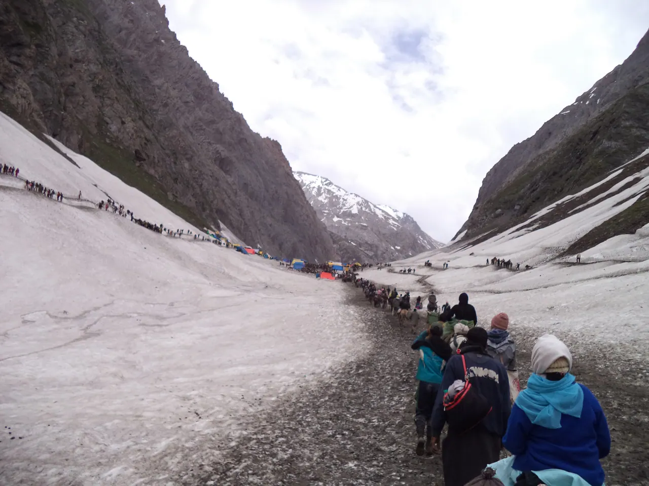 Amarnath Cave under snow — view 1, Anantnag district, Kashmir