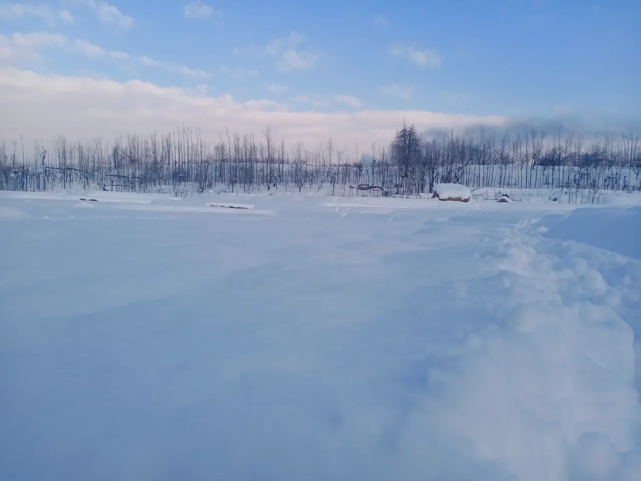 Doodhpathri under snow — view 1, Budgam district, Kashmir