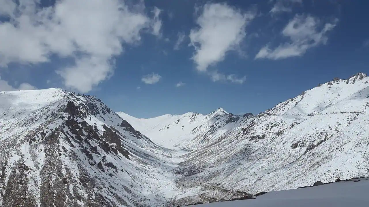 Khardung La under snow — view 2, Leh district, Ladakh
