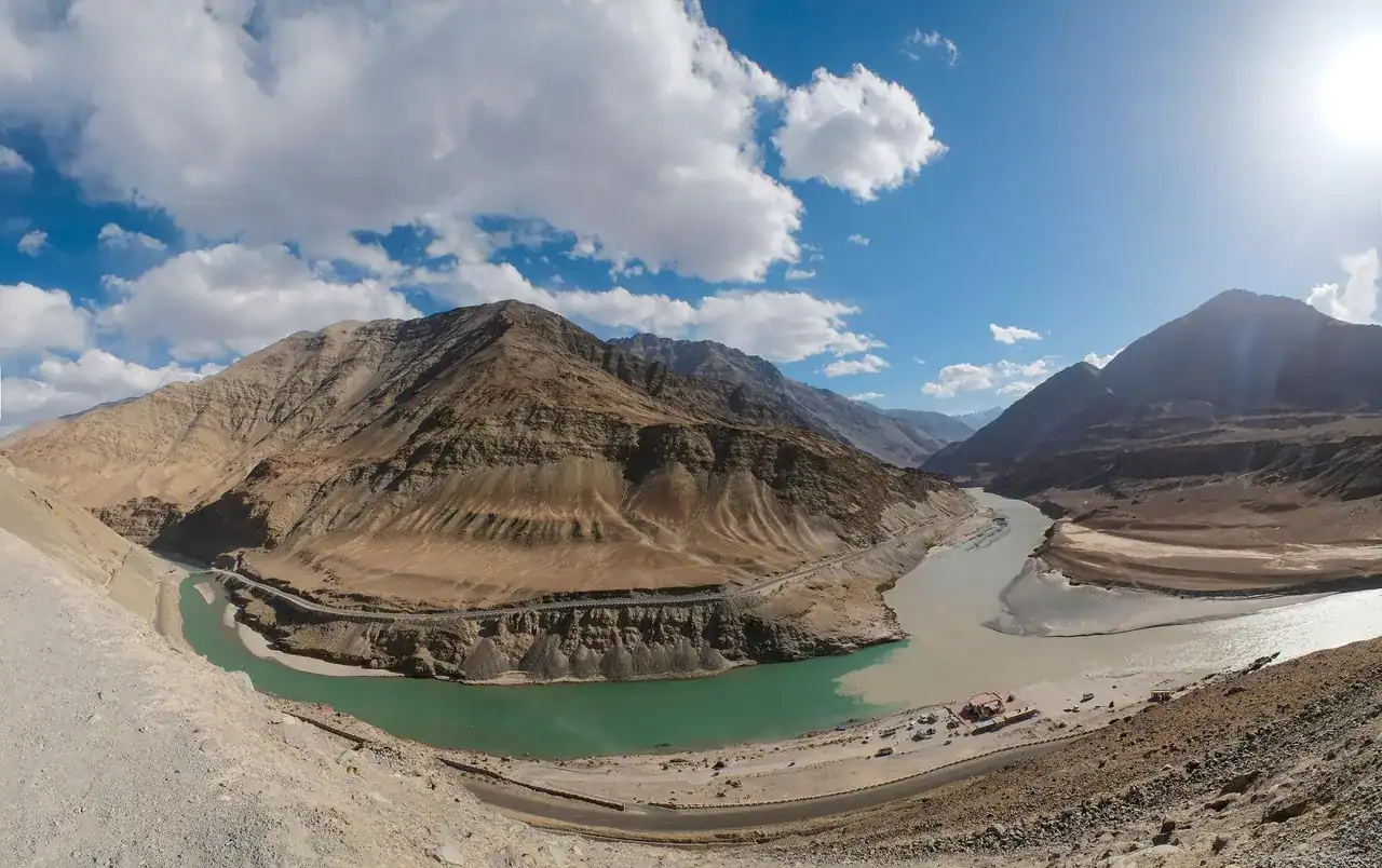 Magnetic Hill in summer — view 3, Leh district, Ladakh