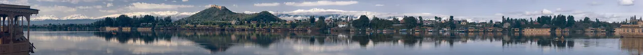 Nigeen Lake under snow — view 1, Srinagar district, Kashmir