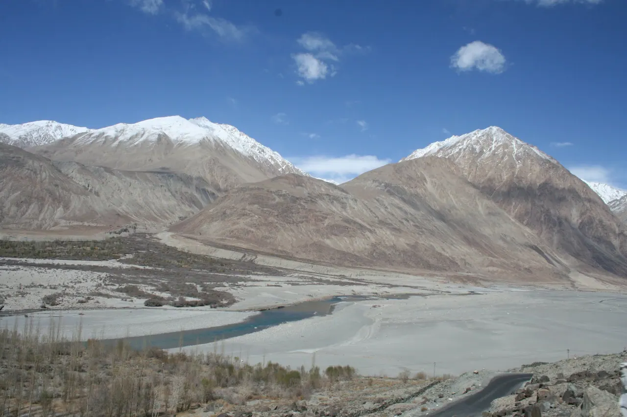 Nubra Valley under snow — view 1, Leh district, Ladakh