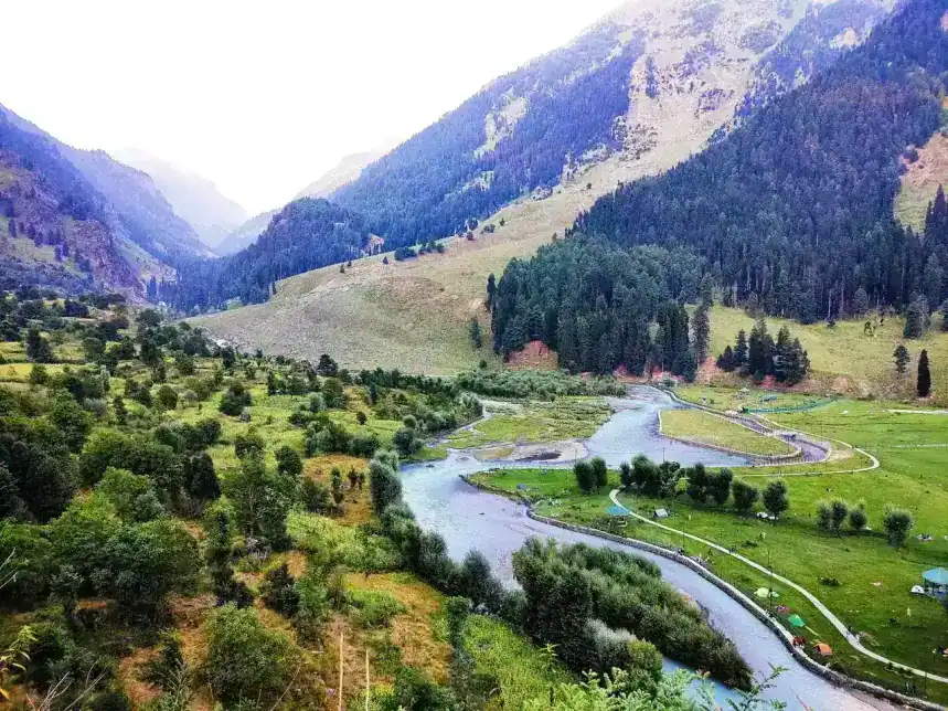 Pahalgam in summer — view 2, Anantnag district, Kashmir