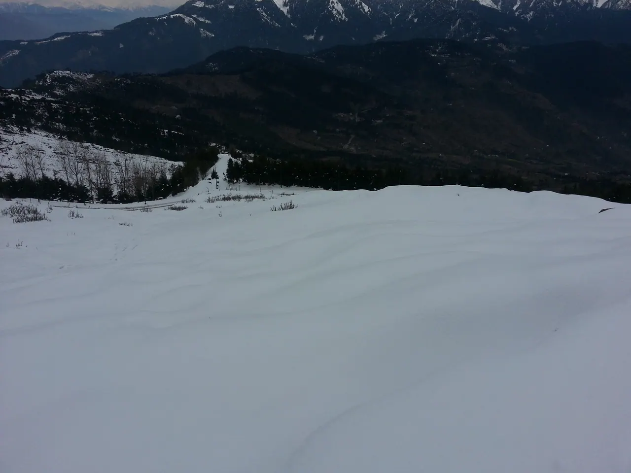 Patnitop under snow — view 1, Udhampur district, Jammu
