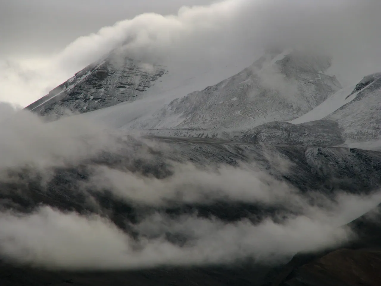 Tso Moriri under snow — view 2, Leh district, Ladakh