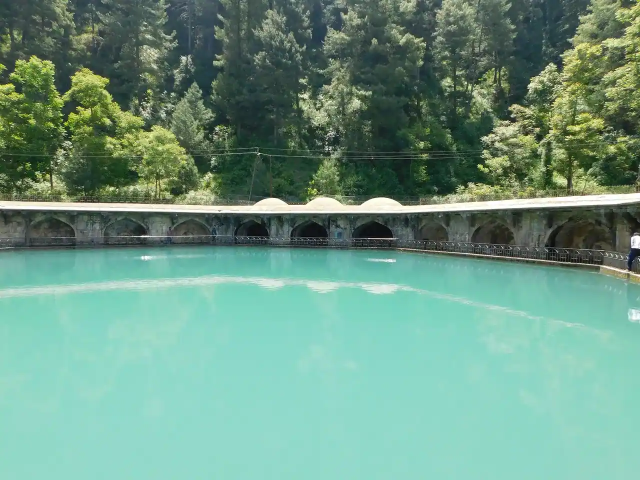 Verinag in summer — view 1, Anantnag district, Kashmir